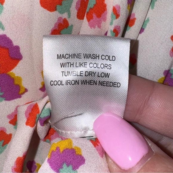 MODCLOTH Podcast Co-Host Floral Blouse Top Falling Blossoms Long Sleeve Medium - Picture 15 of 15